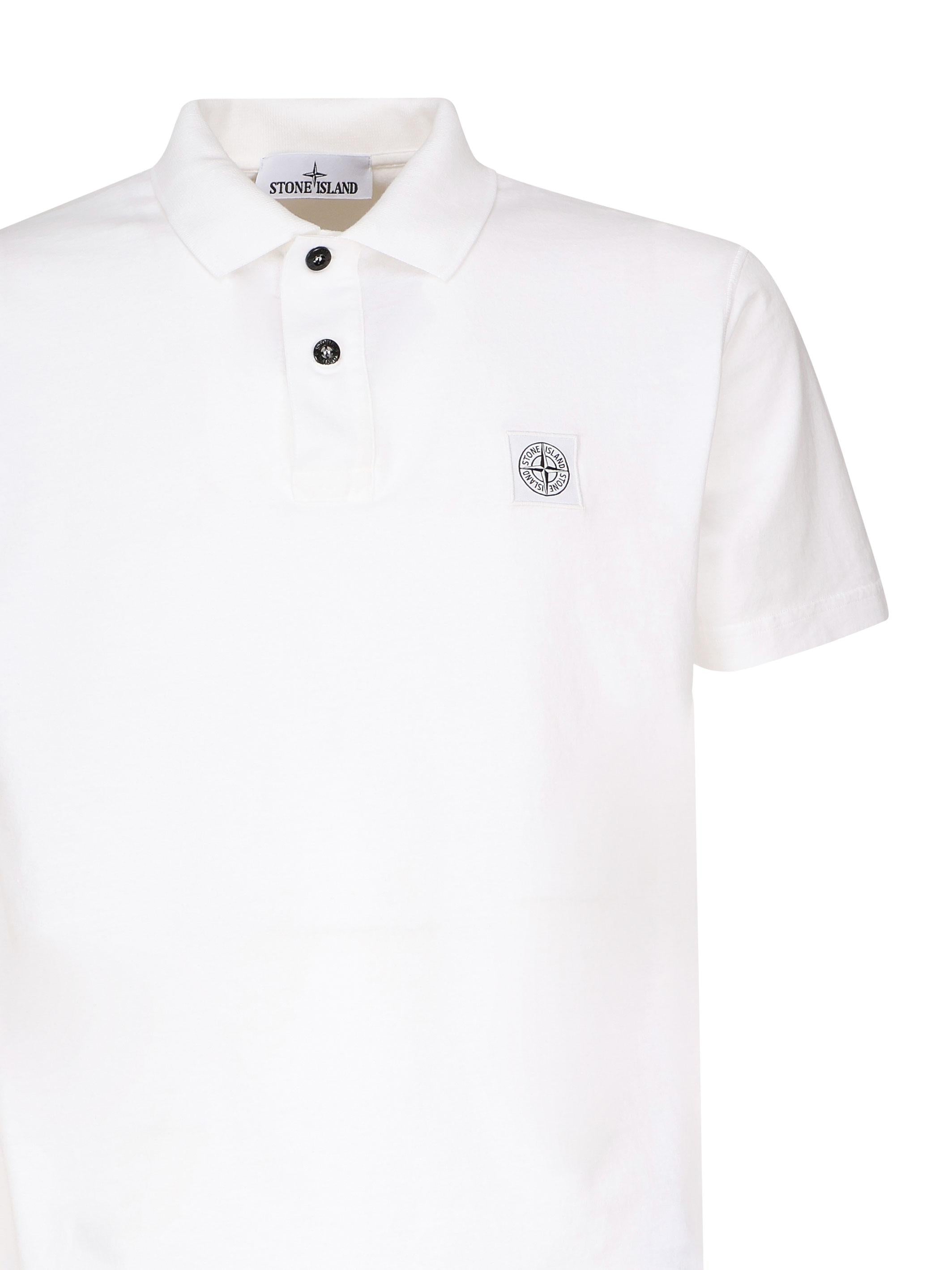 Polo a maniche corte con toppa Compass K1S152200205 S0057V0001 STONE ISLAND 