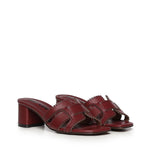 Mules Holly in pelle 756Z10VK BURGUNDI BIBI LOU 