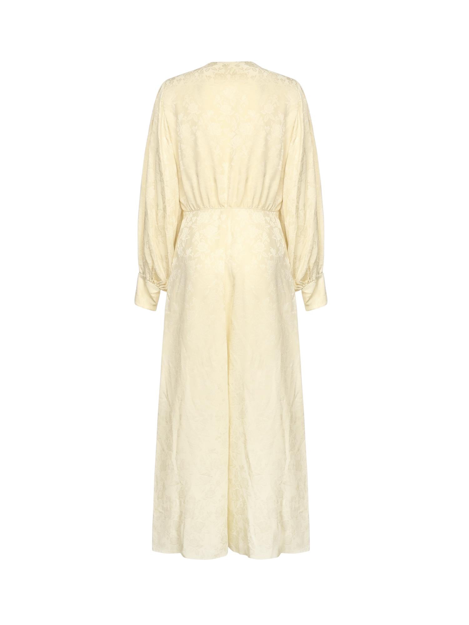 Abito lungo increspato in jacquard di seta CHC25ARO31115 753 CHLOÉ 