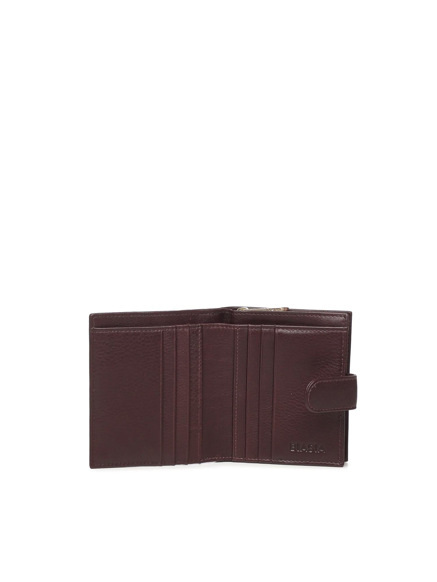 Portafoglio con logo in pelle BIPP9FF215 PRUGNA BIASIA 