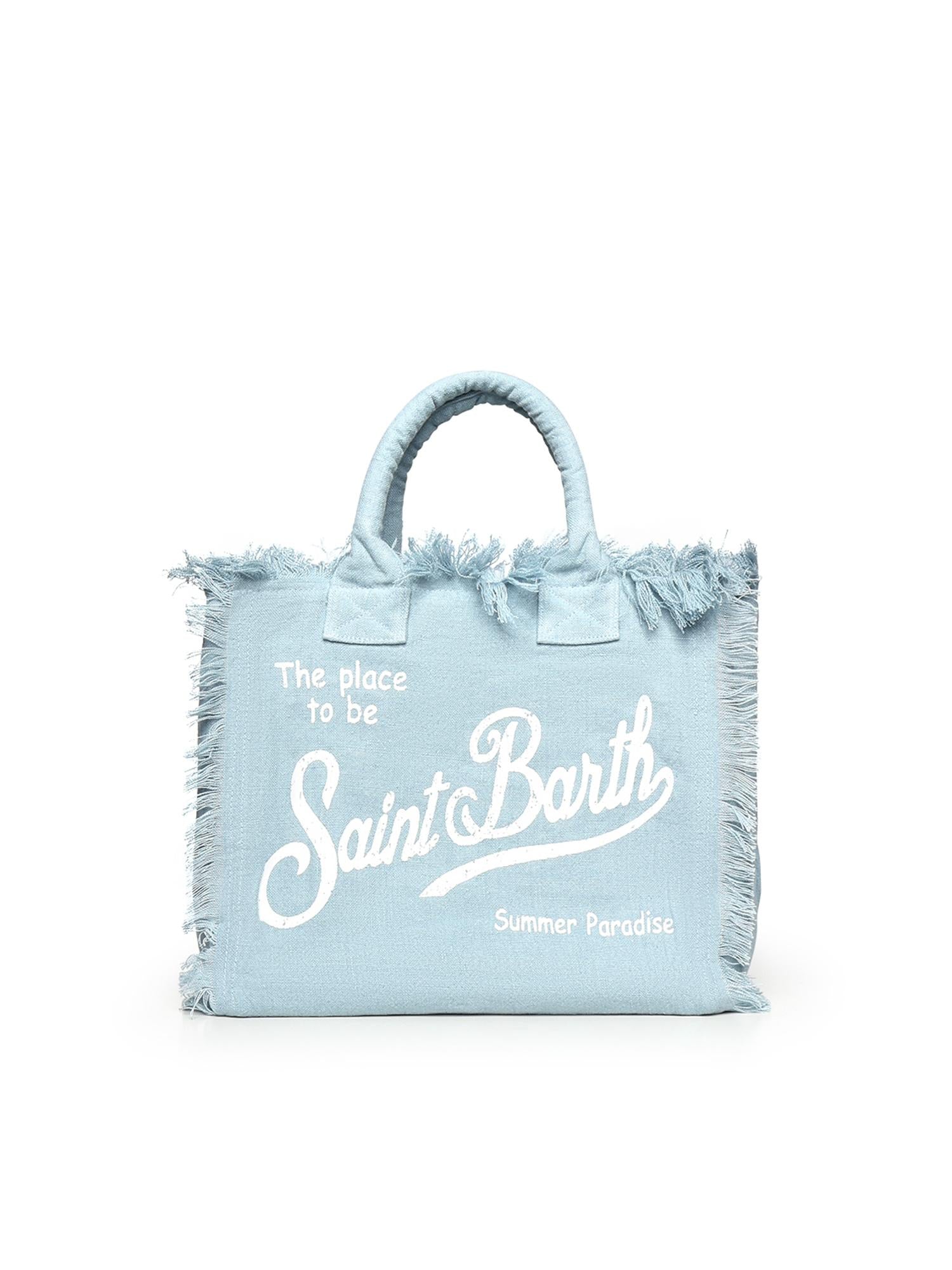 Borsa Vanity in lino con logo VANI022 00555L MC2 SAINT BARTH 