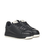 Sneaker in pelle con logo<BR/> EM003663 AF18212MC105 EMPORIO ARMANI 