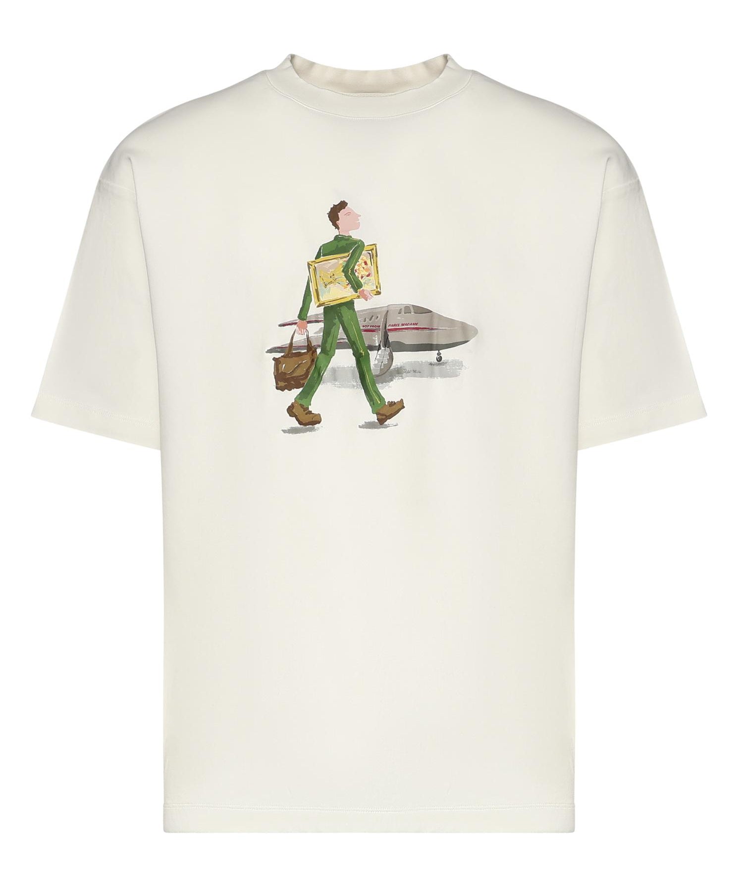 T-shirt L'Homme au tableau in cotone JTS290CO002 OW Drôle de Monsieur 