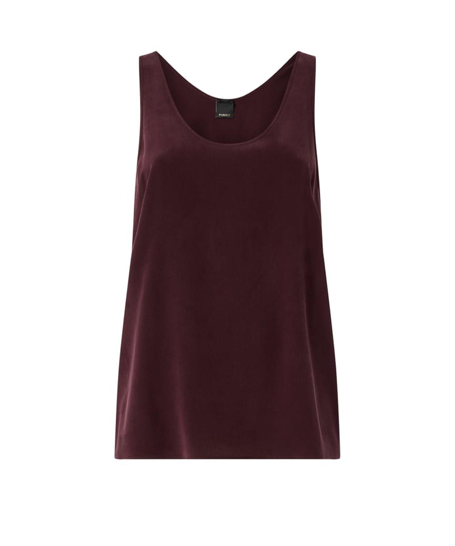 Top a canotta in seta sand wash 104670 A2T7RR7 PINKO 