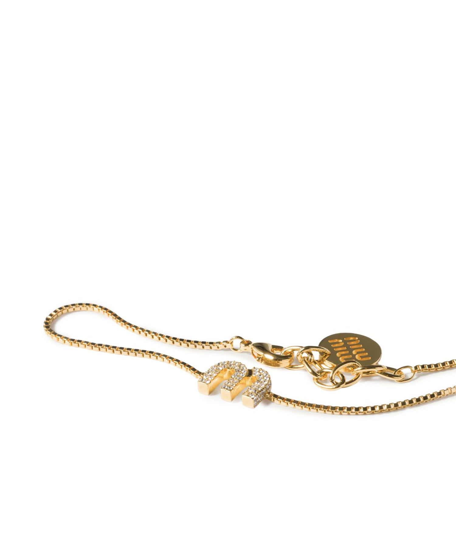 Bracciale in metallo con cristalli 5IB779 2DNCF0NXA MIU MIU 
