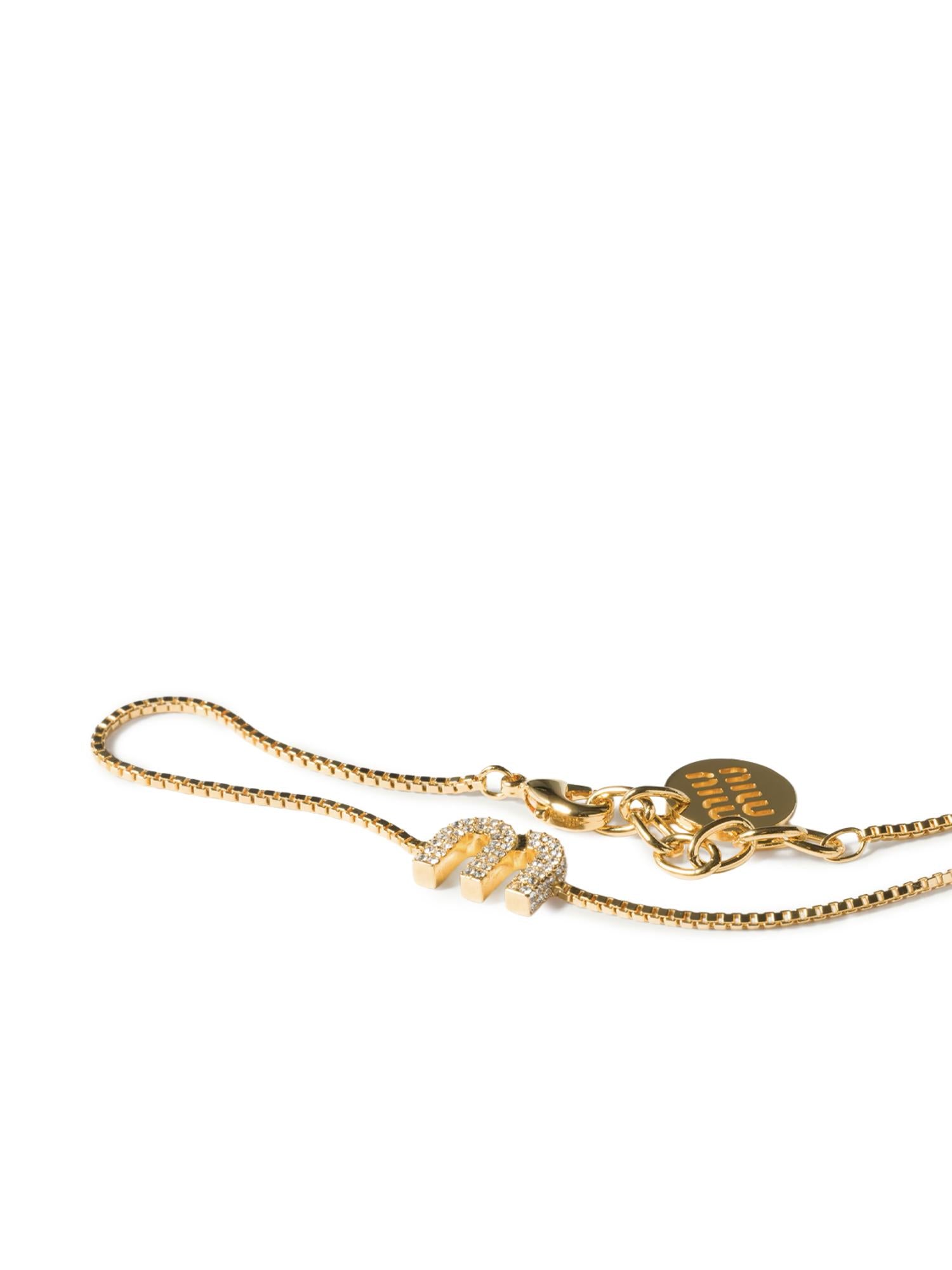 Bracciale in metallo con cristalli 5IB779 2DNCF0NXA MIU MIU 