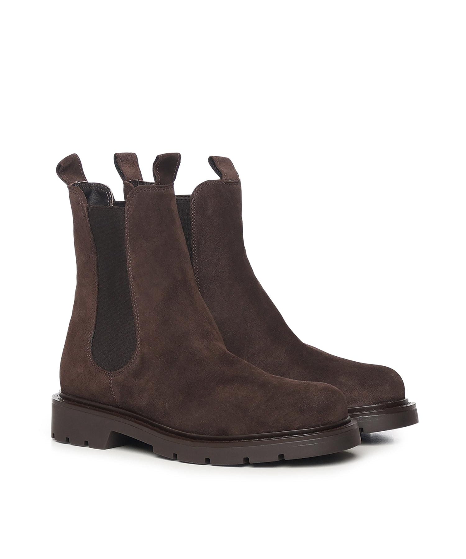 Stivaletti Chelsea in camoscio A56088 MORO CARMENS 