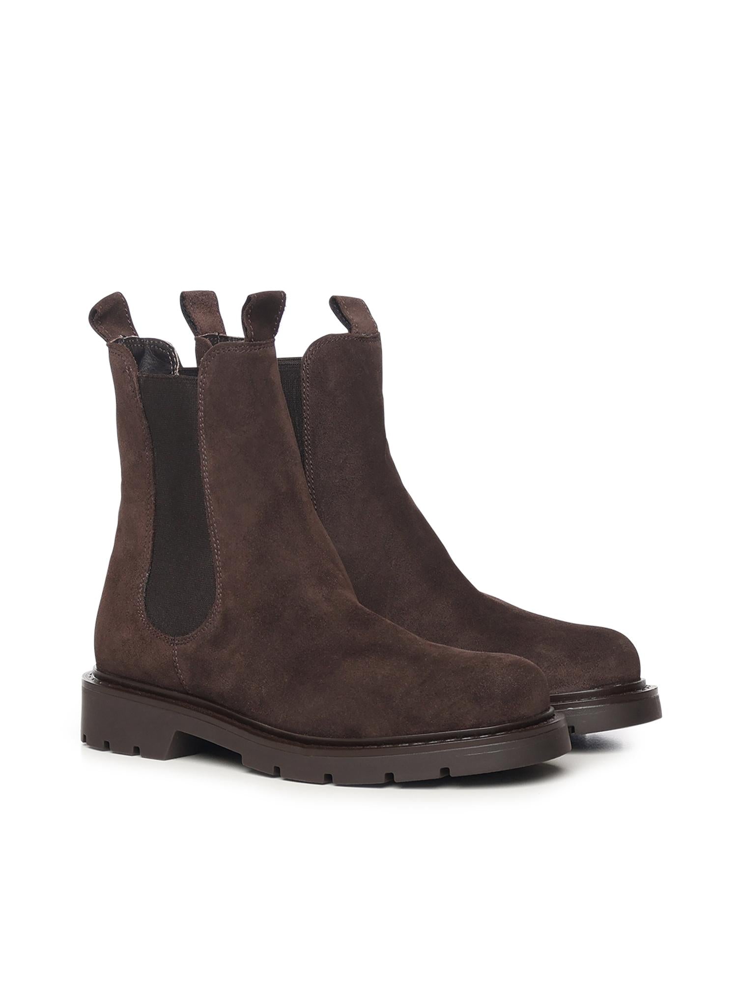 Stivaletti Chelsea in camoscio A56088 MORO CARMENS 