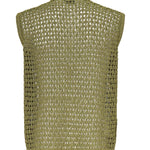 Gilet in maglia traforata KN006 GRN BONSAI 
