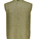 Gilet in maglia traforata KN006 GRN BONSAI 