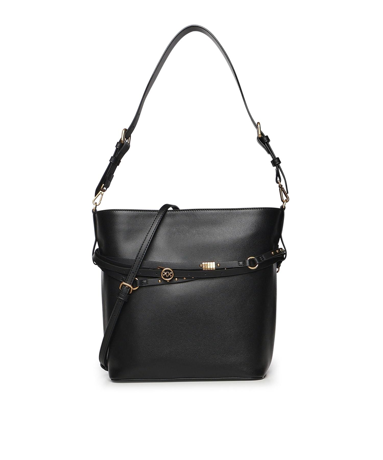Borsa a spalla media Bucket Belt Bag in pelle 106339 A0QOZ99Q PINKO 