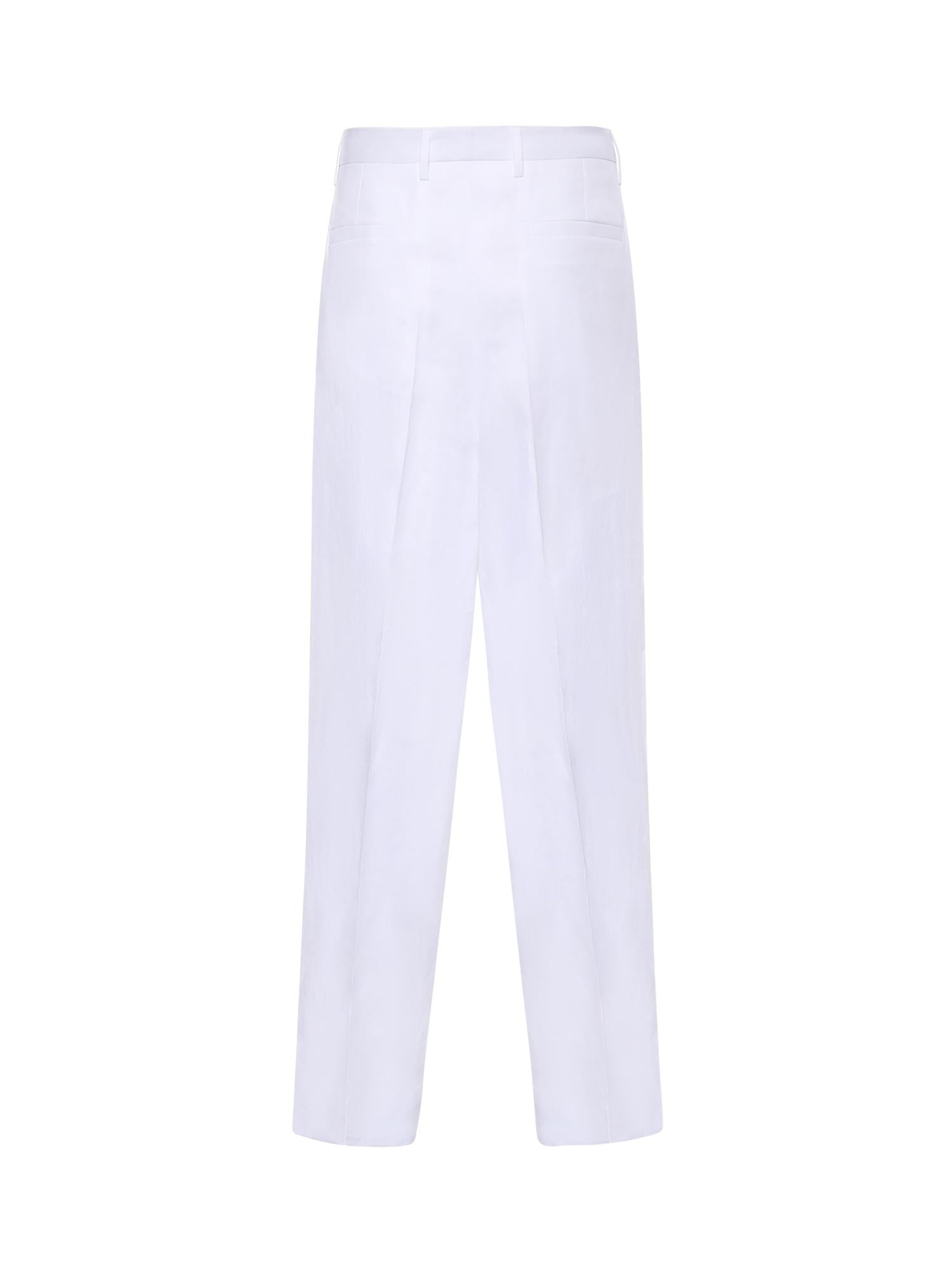 Pantaloni in tela di lino GP20WT FU4JBW0800 DOLCE & GABBANA 