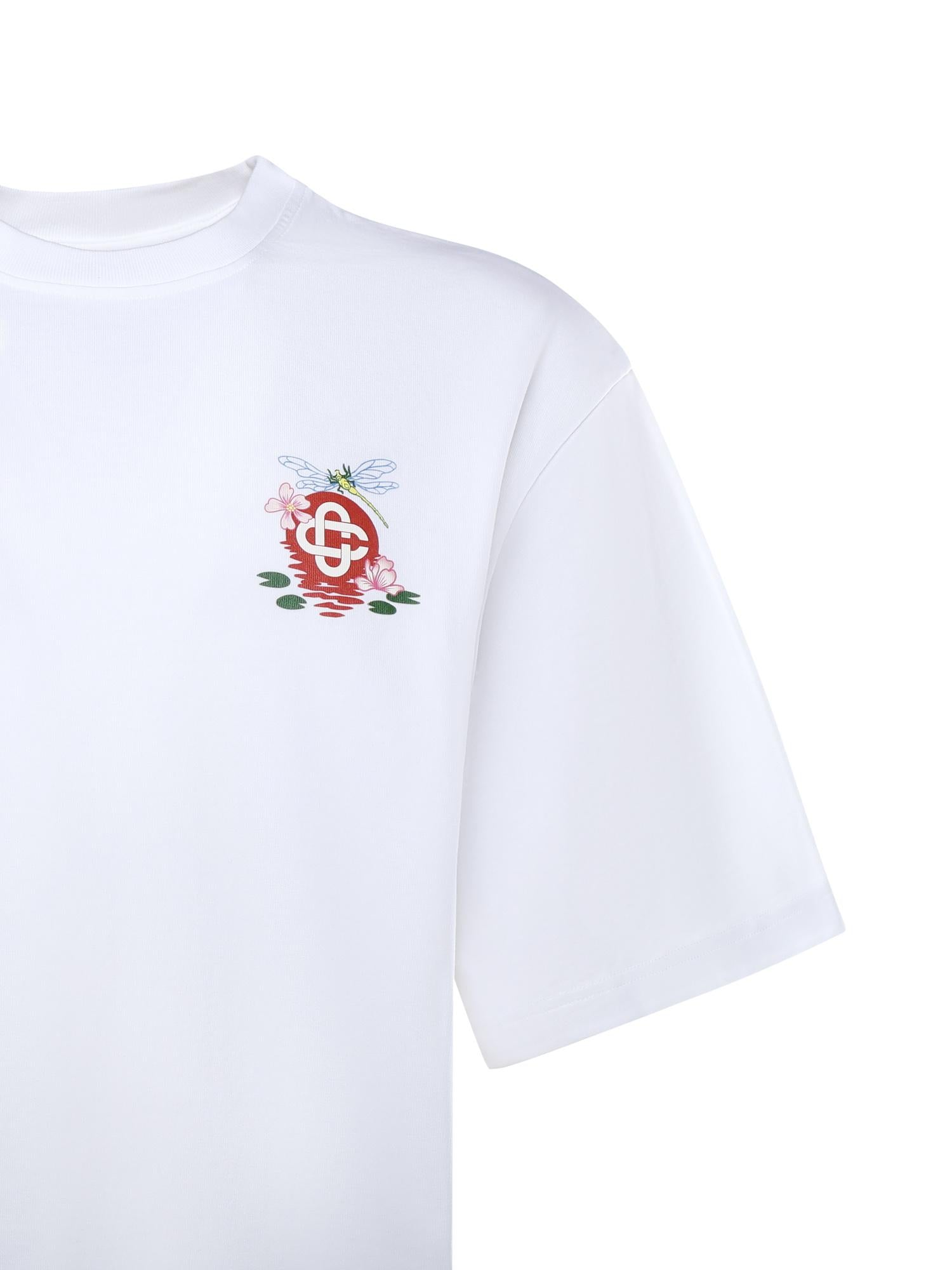 T-shirt Dragonfly in cotone<BR/> MAW25JTS044 08 CASABLANCA 