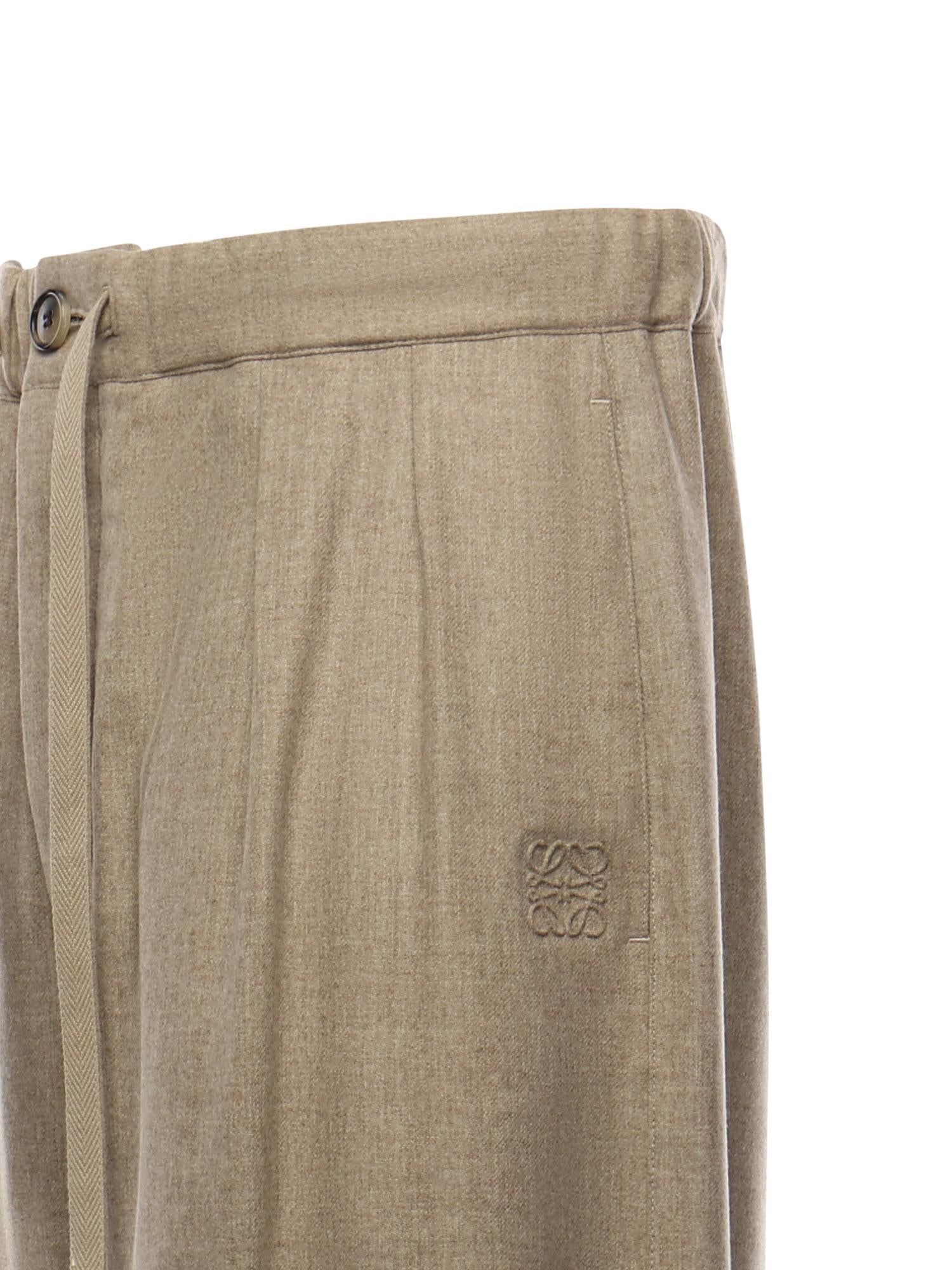 Pantaloni con coulisse in lana e cashmere H526Y04WHA 8586 LOEWE 