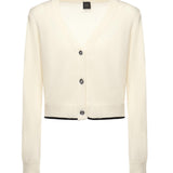 Cardigan con scollo a V<BR/> 105447 A2Q9Z13 PINKO 