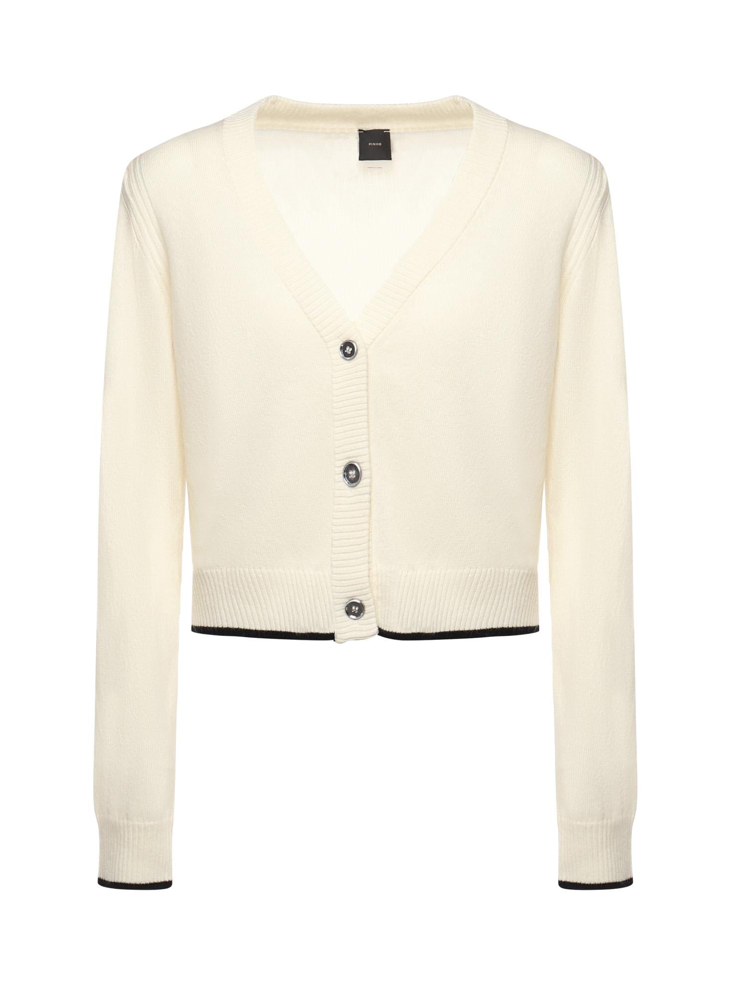 Cardigan con scollo a V<BR/> 105447 A2Q9Z13 PINKO 