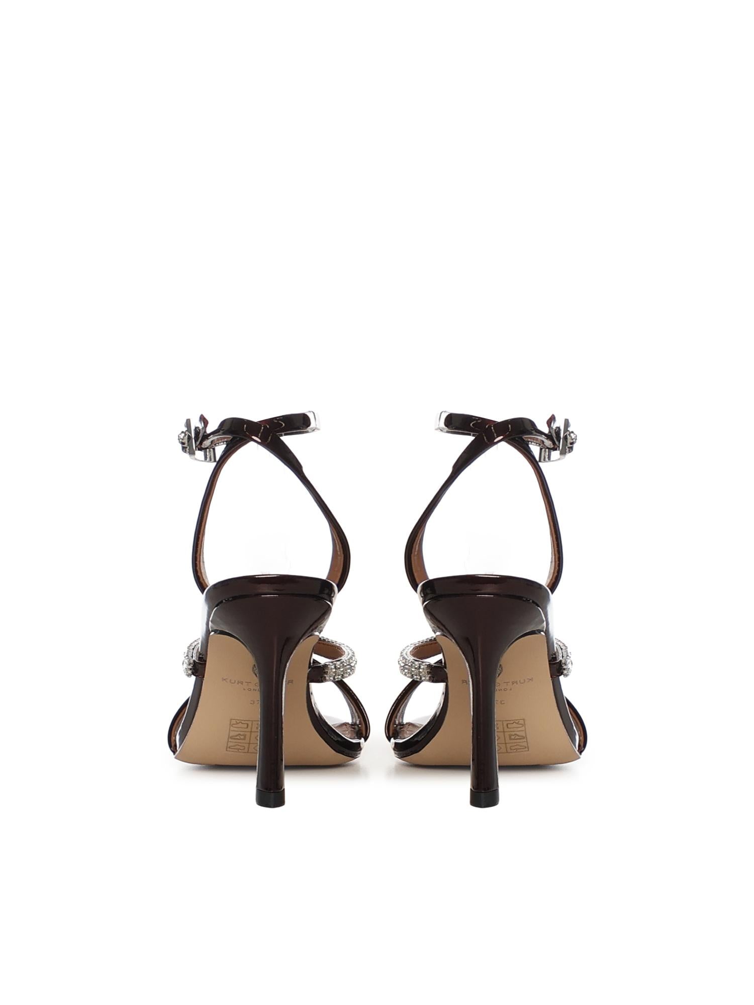 Sandali in vernice con cristalli 5393754309 WINE KURT GEIGER 