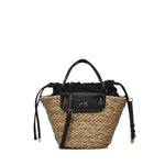 Mini bag Vanna con logo 73BS9N202 VANNANERO/NATURALE V° 73 