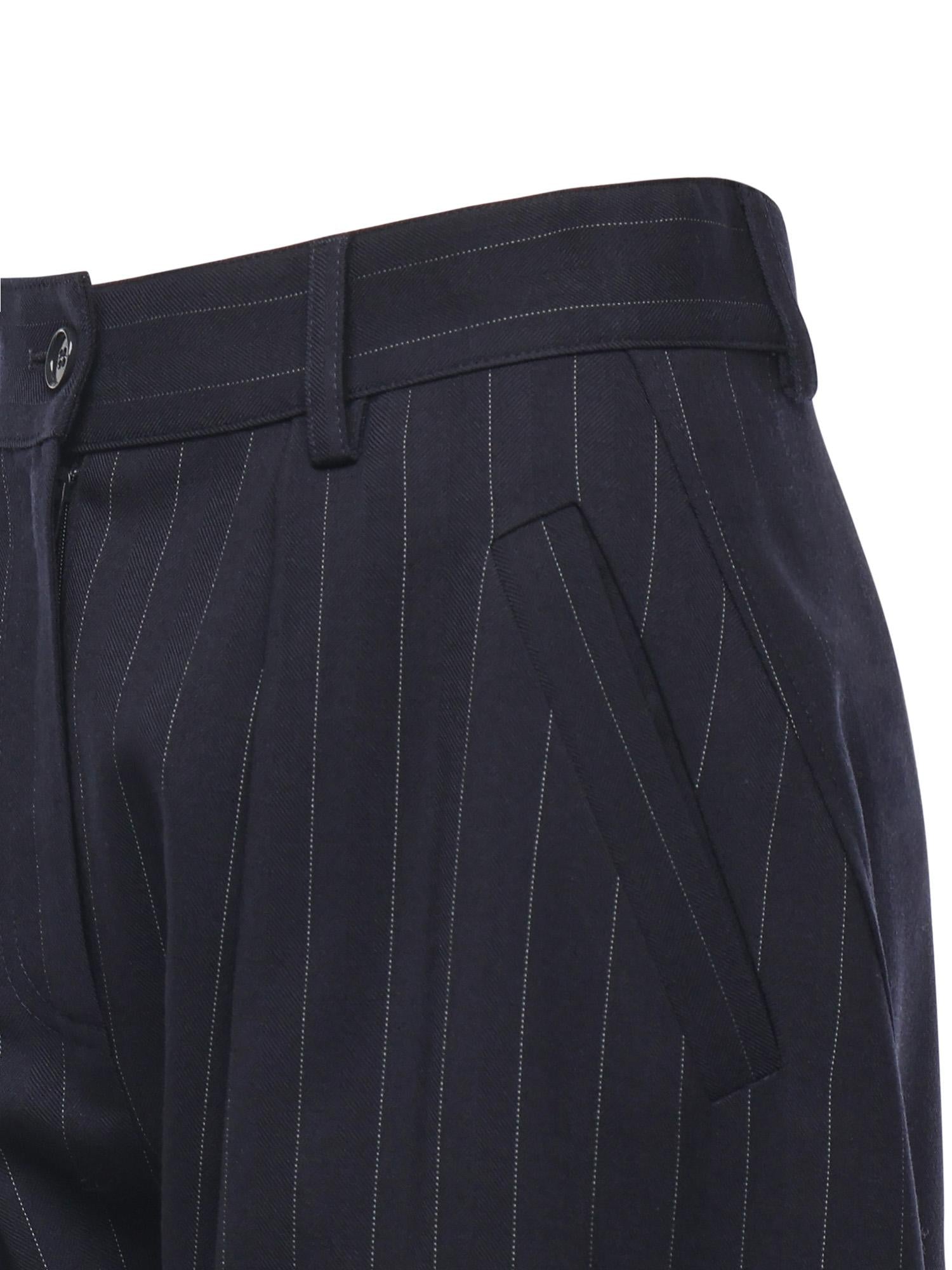 Pantaloni gessati a palloncino in lana 105707 A2QYEZ1 PINKO 