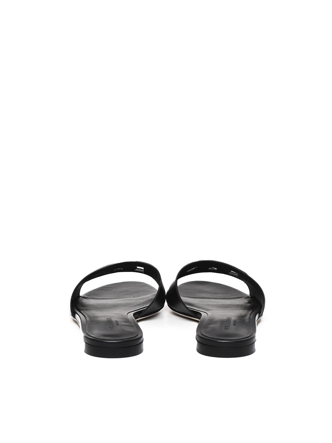 Slide in pelle di vitello e logo CQ0436 AY32980999 DOLCE & GABBANA 