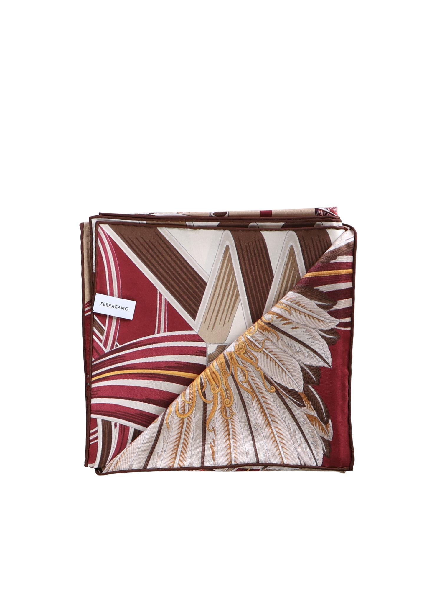 Foulard in seta con stampa 310216 787765007 FERRAGAMO 