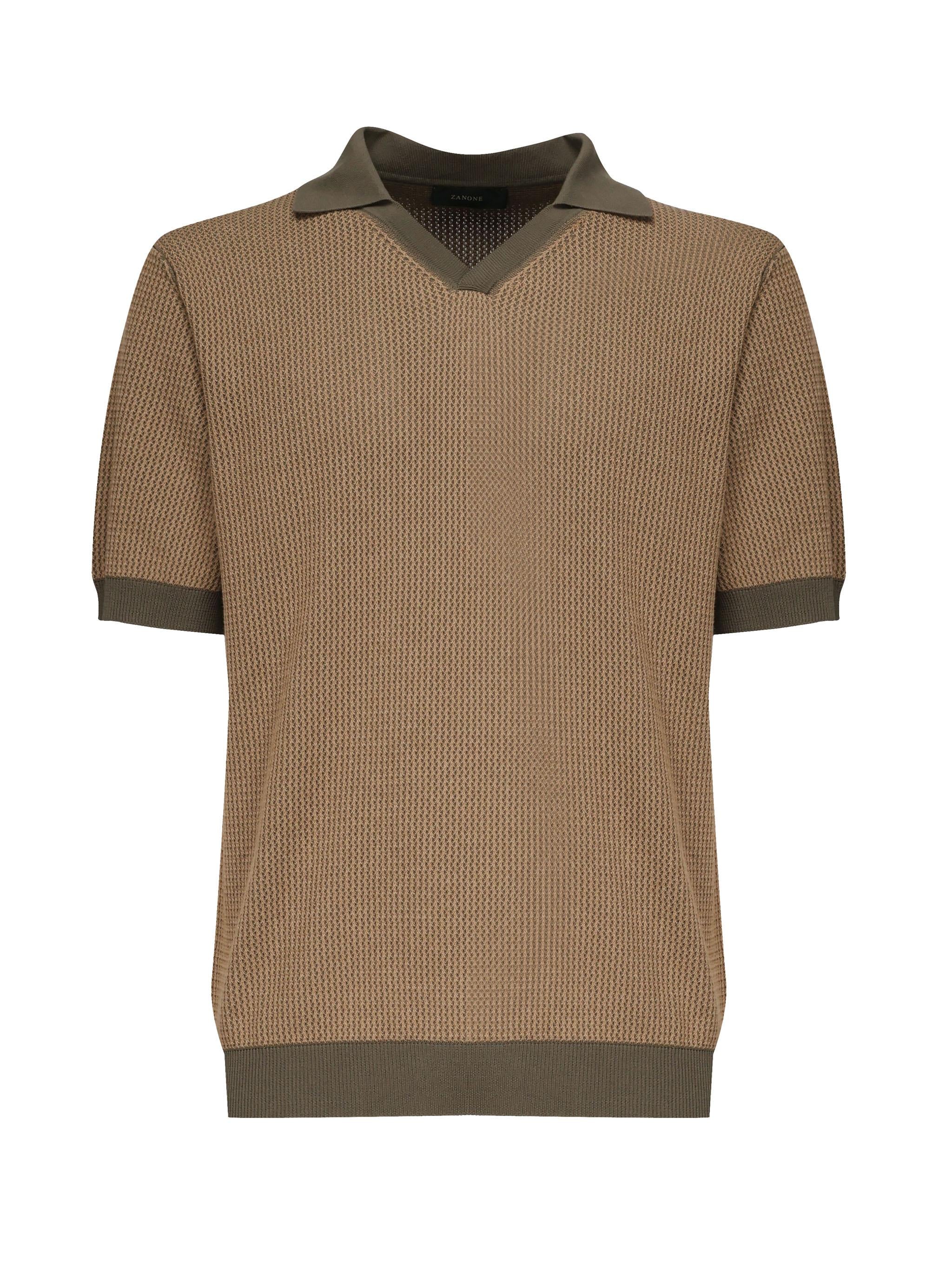 Polo in crêpe di cotone<BR/> 810192 ZN322Z5528 ZANONE 