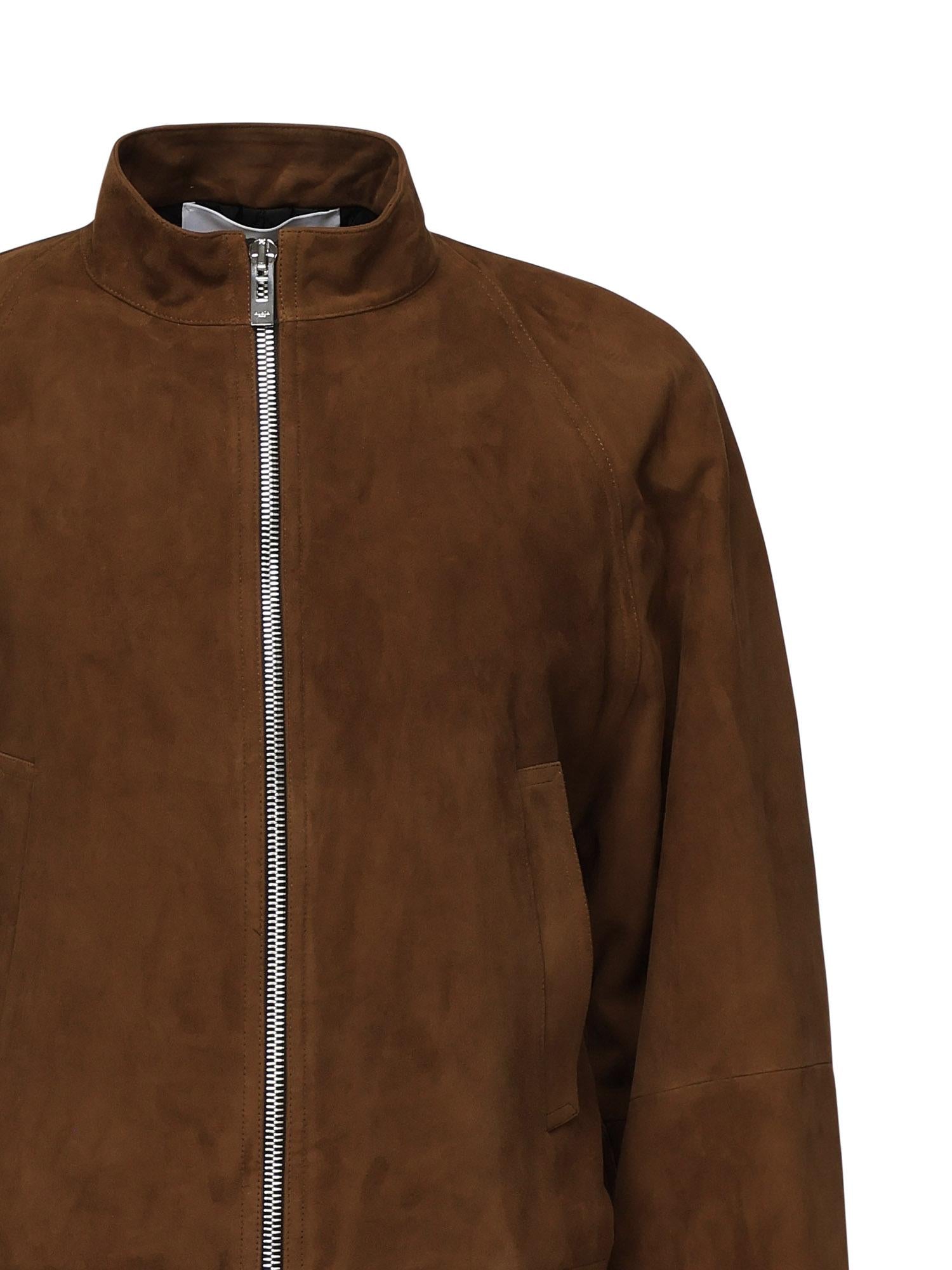 Giacca arrotondata in pelle scamosciata AA9V0382L017B 701 ALAIA 