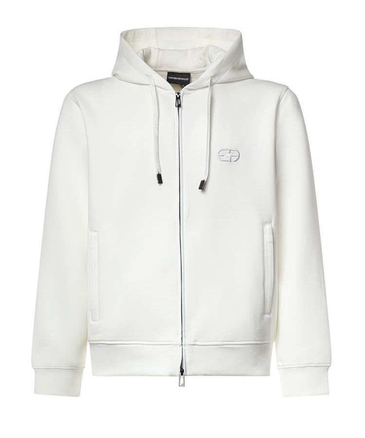 Felpa con zip in misto cotone AF10013 EM004538U0003 EMPORIO ARMANI 