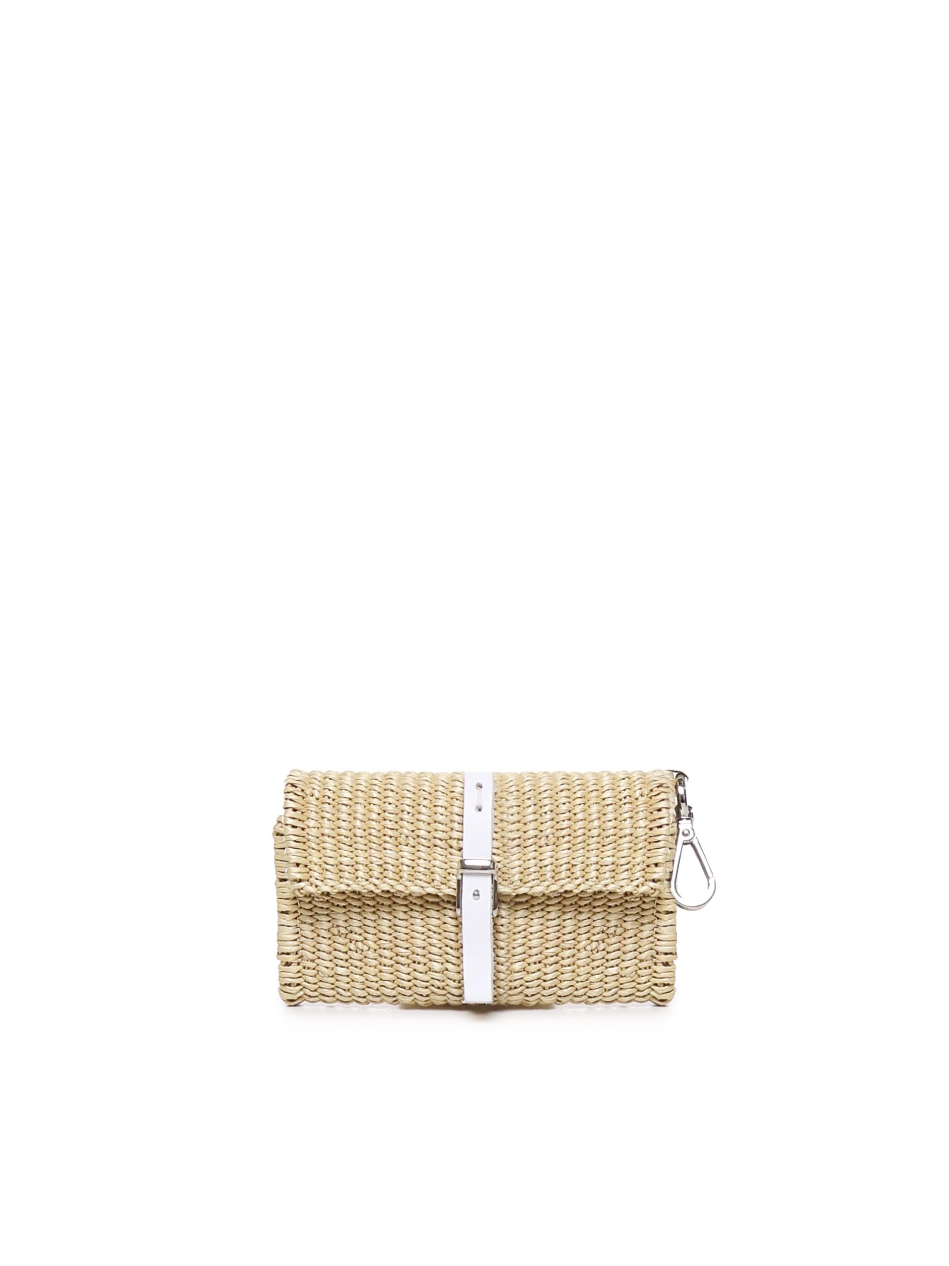 Purse bag in fibra naturale PURSE CUIR PURC_COT_NWHCUNATURAL X WHITE MUUN 