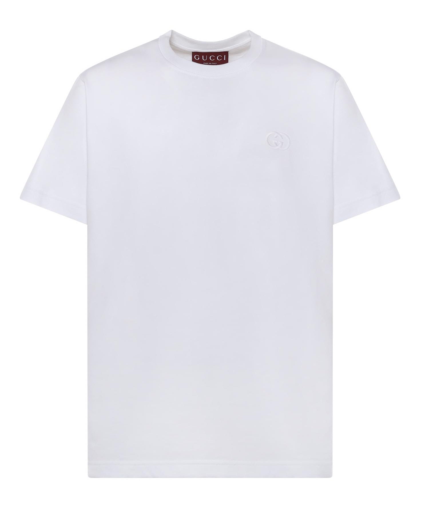 T-shirt in cotone con ricamo logo 796395 XJHKE9692 GUCCI 