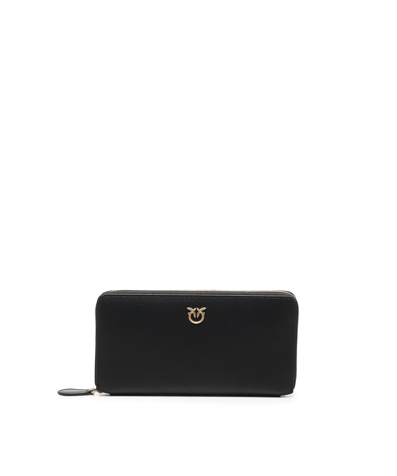 Portafoglio zip-around in pelle 100250 A0F1Z99Q PINKO 