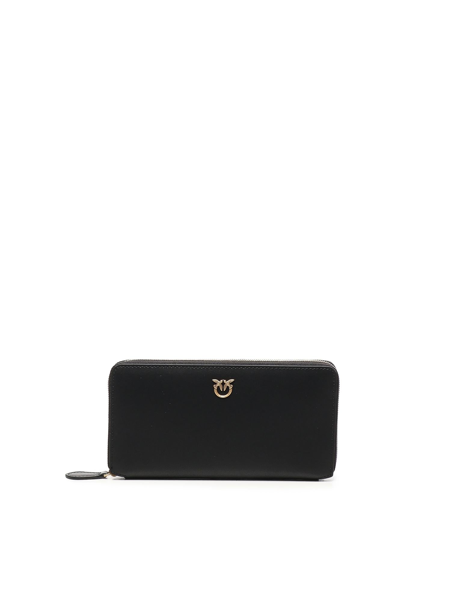 Portafoglio zip-around in pelle 100250 A0F1Z99Q PINKO 