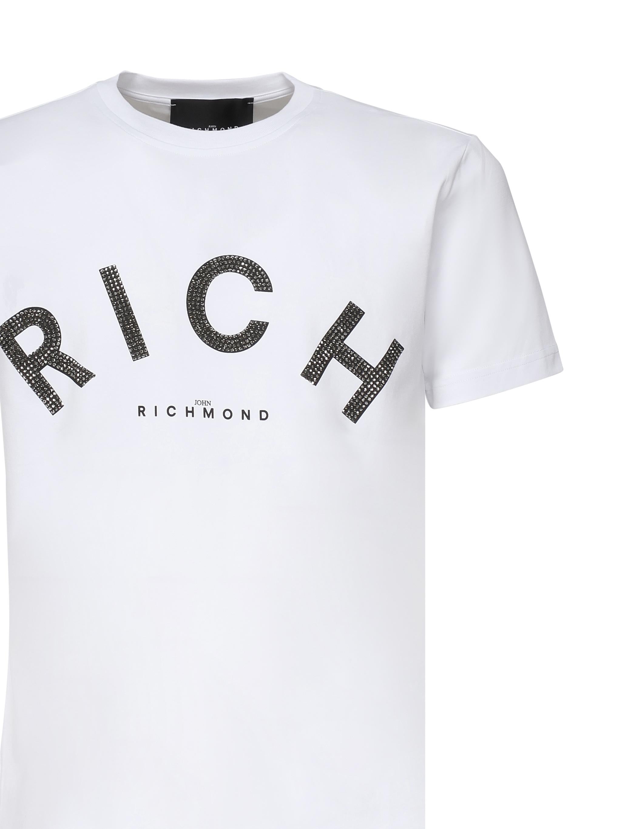 T-shirt con logo<BR/> RMP25478TS  JOHN RICHMOND 