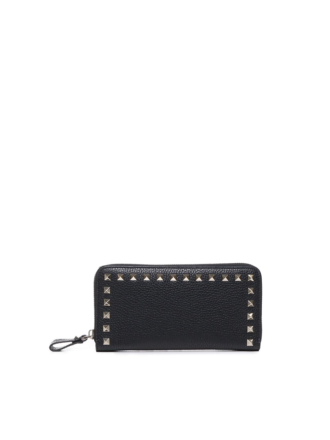 Portafoglio con zip Rockstud 7W2P0645 VSH0NO VALENTINO GARAVANI 