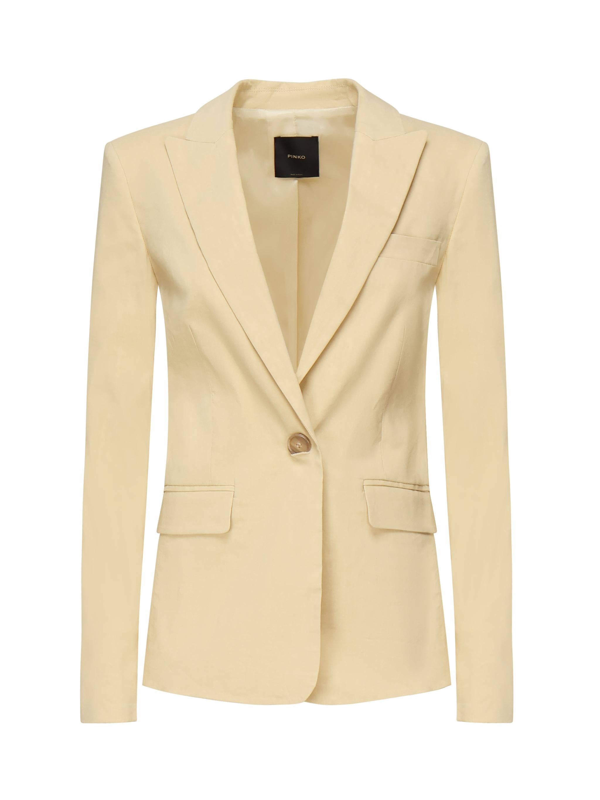 Blazer monopetto in lino 105057 A0IMC23 PINKO 