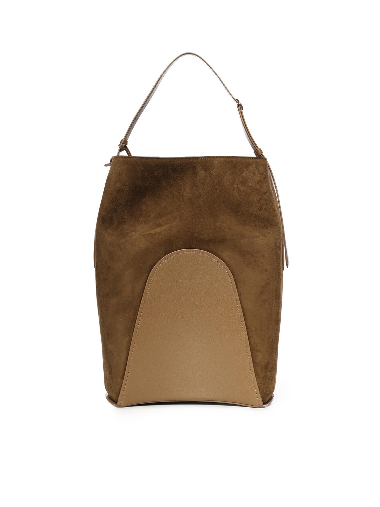 Secchiello Hip Large in suede AA1L6006CA577 A47 ALAIA 