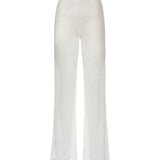 Pantaloni flare in viscosa lamé lavorazione raschel MC25SI00 BR014RS01JW MISSONI 