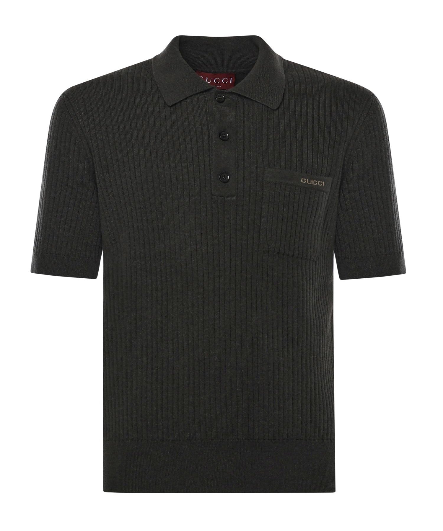 Polo in maglia di lana e cashmere a coste 833503 XKEYU3026 GUCCI 