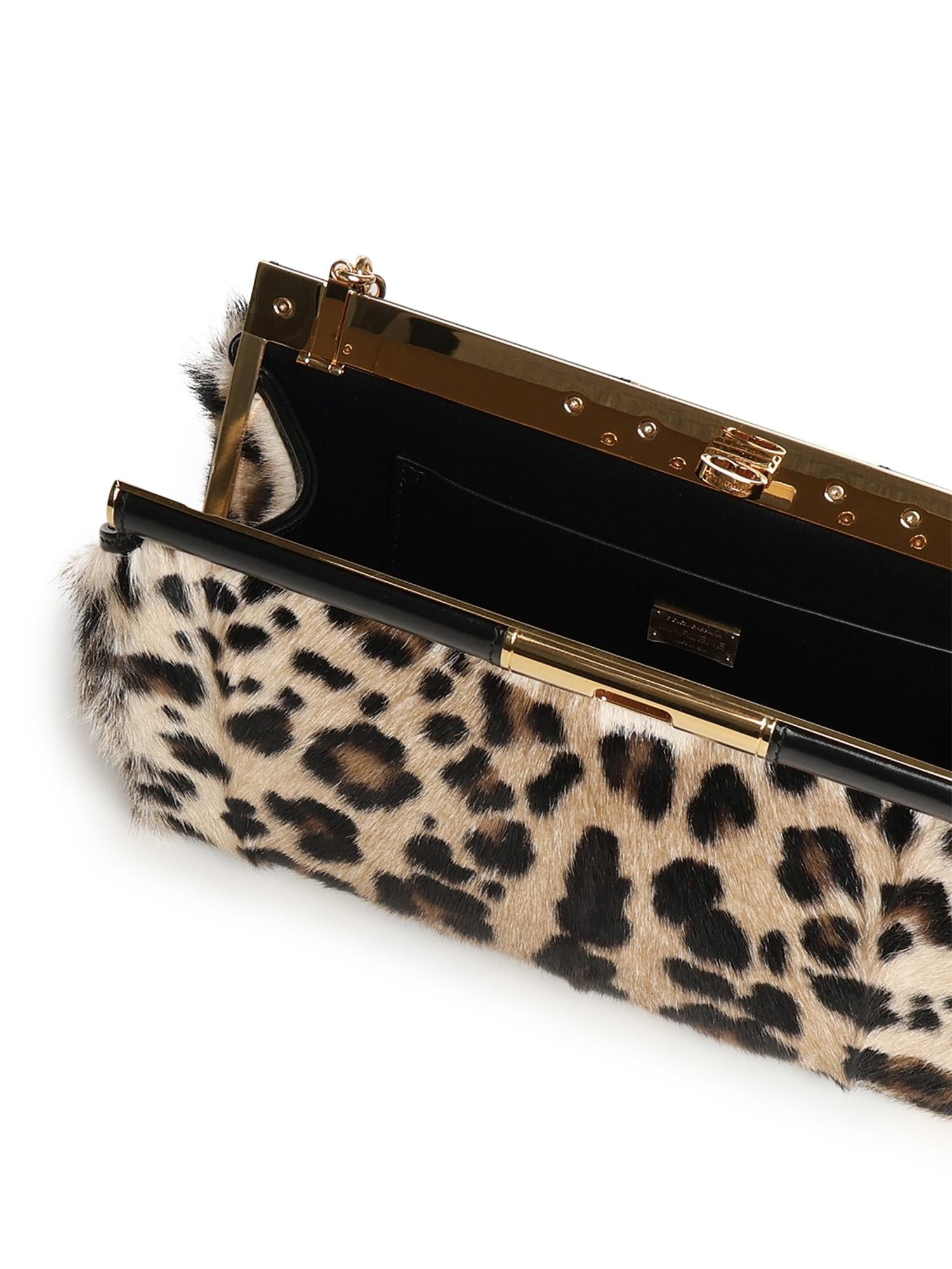 Borsa a spalla Marlene in capra kid leo BB7672 A086389738 DOLCE & GABBANA 