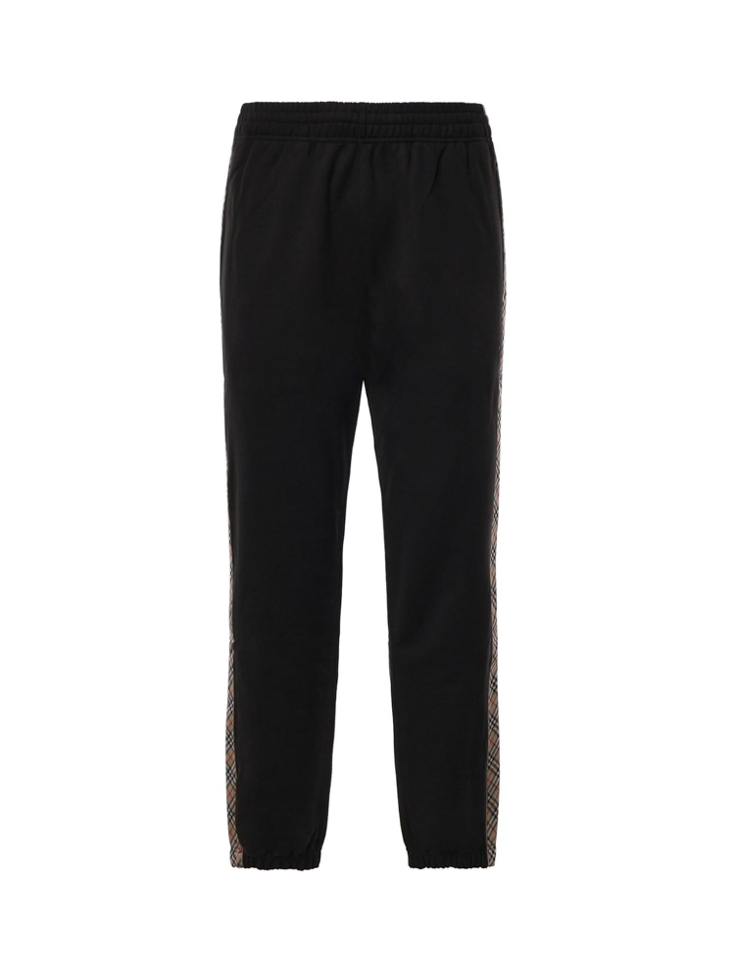 Pantaloni da jogging in cotone con finiture Check 8130399 A1189 BURBERRY 