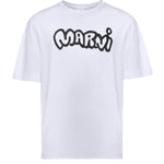 T-shirt in cotone con logo HUMU0223WP USCY53LOW01 MARNI 