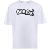 T-shirt in cotone con logo HUMU0223WP USCY53LOW01 MARNI 