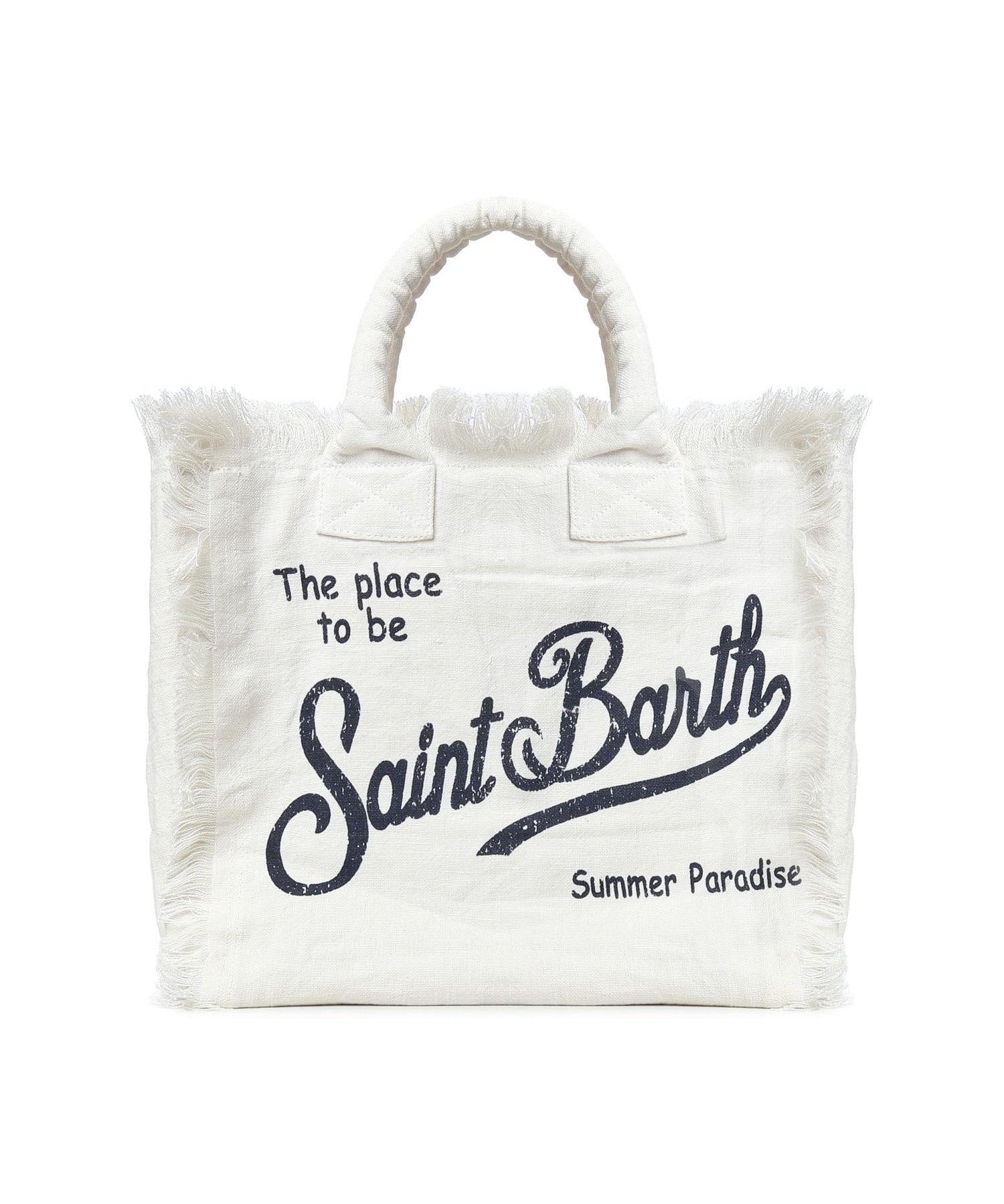 Borsa Vanity in lino con logo VANI022 00405L MC2 SAINT BARTH 