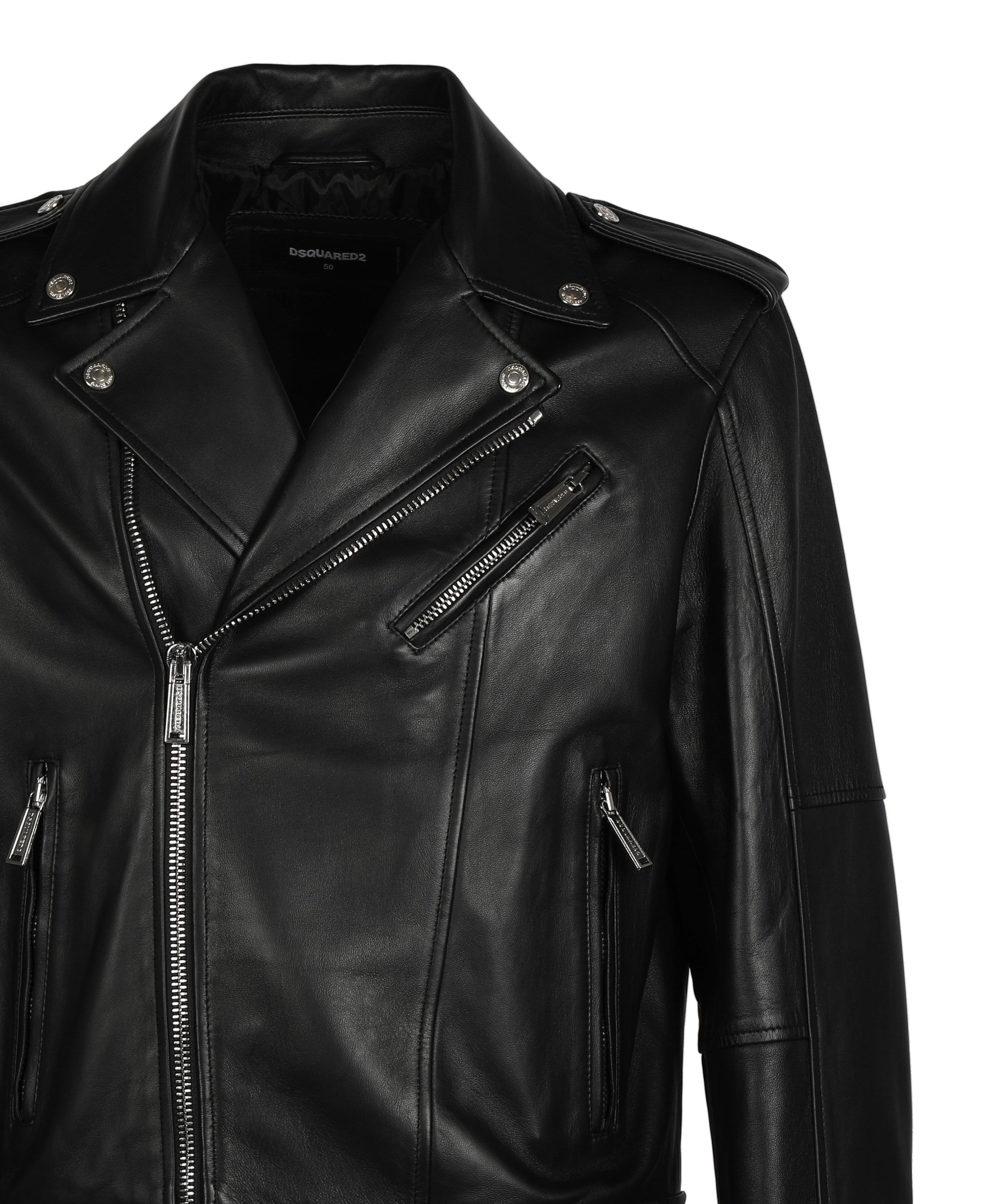 Giacca biker in pelle S74AM1329 SY1491900 DSQUARED2 