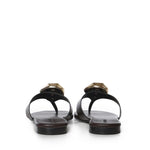 Sandali infradito in pelle GD56B FONDENTE+ORO DONNARI' 