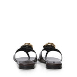 Sandali infradito in pelle GD56B FONDENTE+ORO DONNARI' 