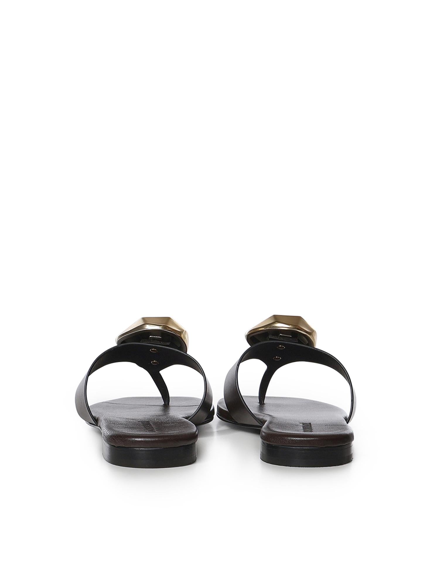 Sandali infradito in pelle GD56B FONDENTE+ORO DONNARI' 