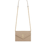 Pochette Envelope con catena Cassandre in pelle grain de poudre 857605 BOW012721 SAINT LAURENT 