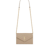 Pochette Envelope con catena Cassandre in pelle grain de poudre 857605 BOW012721 SAINT LAURENT 