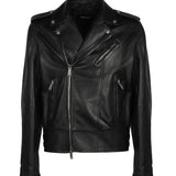 Giacca biker in pelle S74AM1329 SY1491900 DSQUARED2 